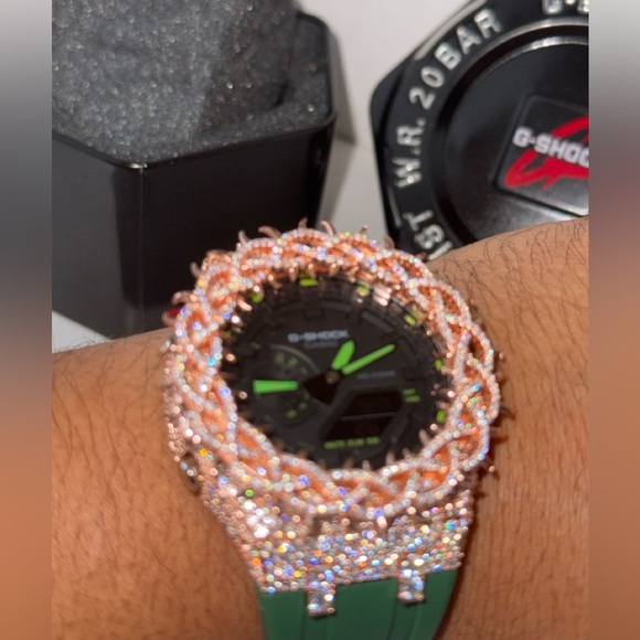 Casio G Shock GA2100 Moissanite Real Silver 925💎 - Picture 5 of 5